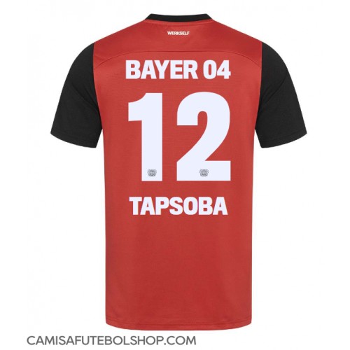 Camisa de time de futebol Bayer Leverkusen Edmond Tapsoba #12 Replicas 1º Equipamento 2024-25 Manga Curta